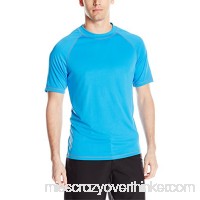 ZeroXposur Men's Short Sleeve UPF 50+Solid Dri Fit Rashguard Pacific B01MRX2LRQ